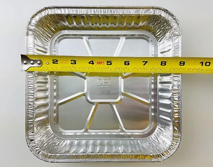 ProPac & Seal Square Aluminum Foil Cake Pan w/Dome Lid - Disposable Pans PACK OF