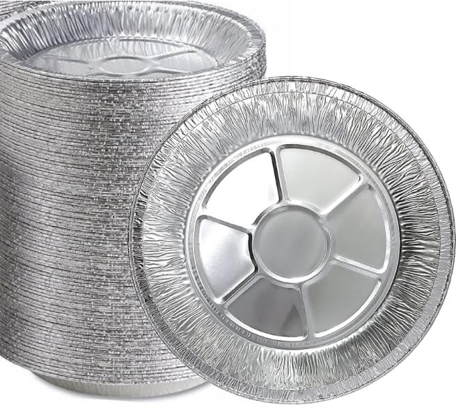 ProPac & Seal 9" Aluminum Foil Pie Pans 1 1/4" Extra Deep - Made in USA Disposable Tins Pack of