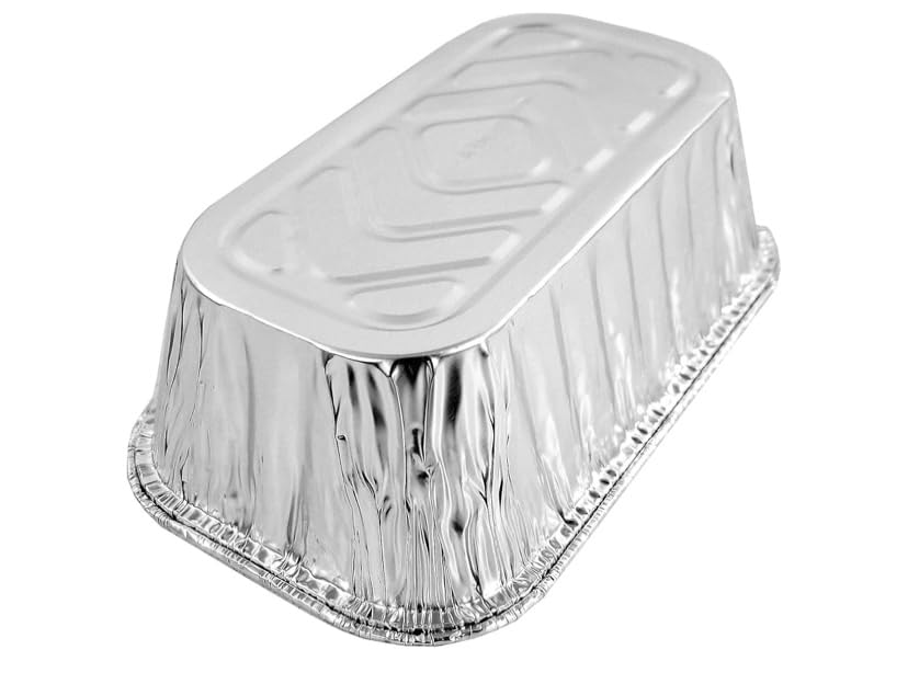 ProPac & Seal 1 lb. Mini Aluminum Disposable Rectangle Loaf Pans For Serving, Baking, Cooking, Roasting, Broiling, Cakes Made in USA PACK OF