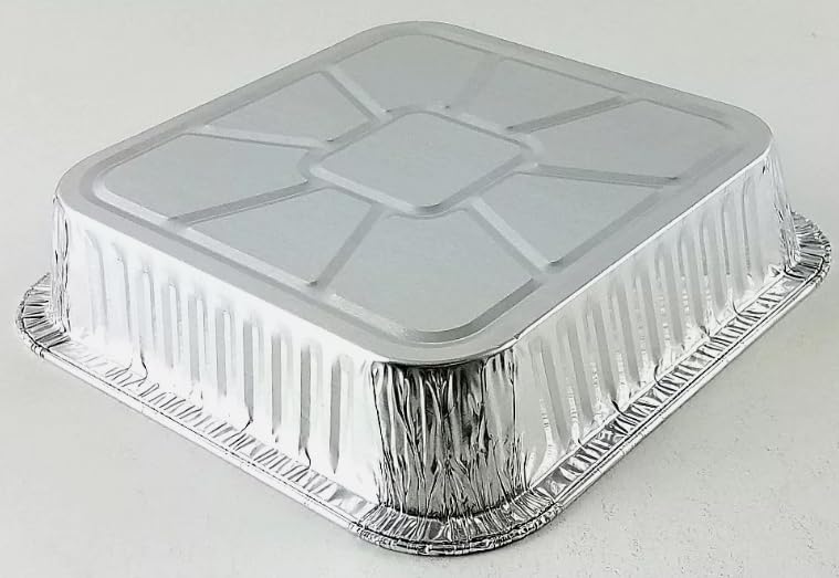 ProPac & Seal Square Aluminum Foil Cake Pan w/Dome Lid - Disposable Pans PACK OF