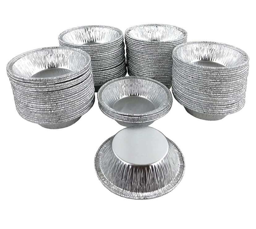 ProPac & Seal 3" Disposable Aluminum Foil Tart Pans Mini Silver Baking Pie Tins Pack of