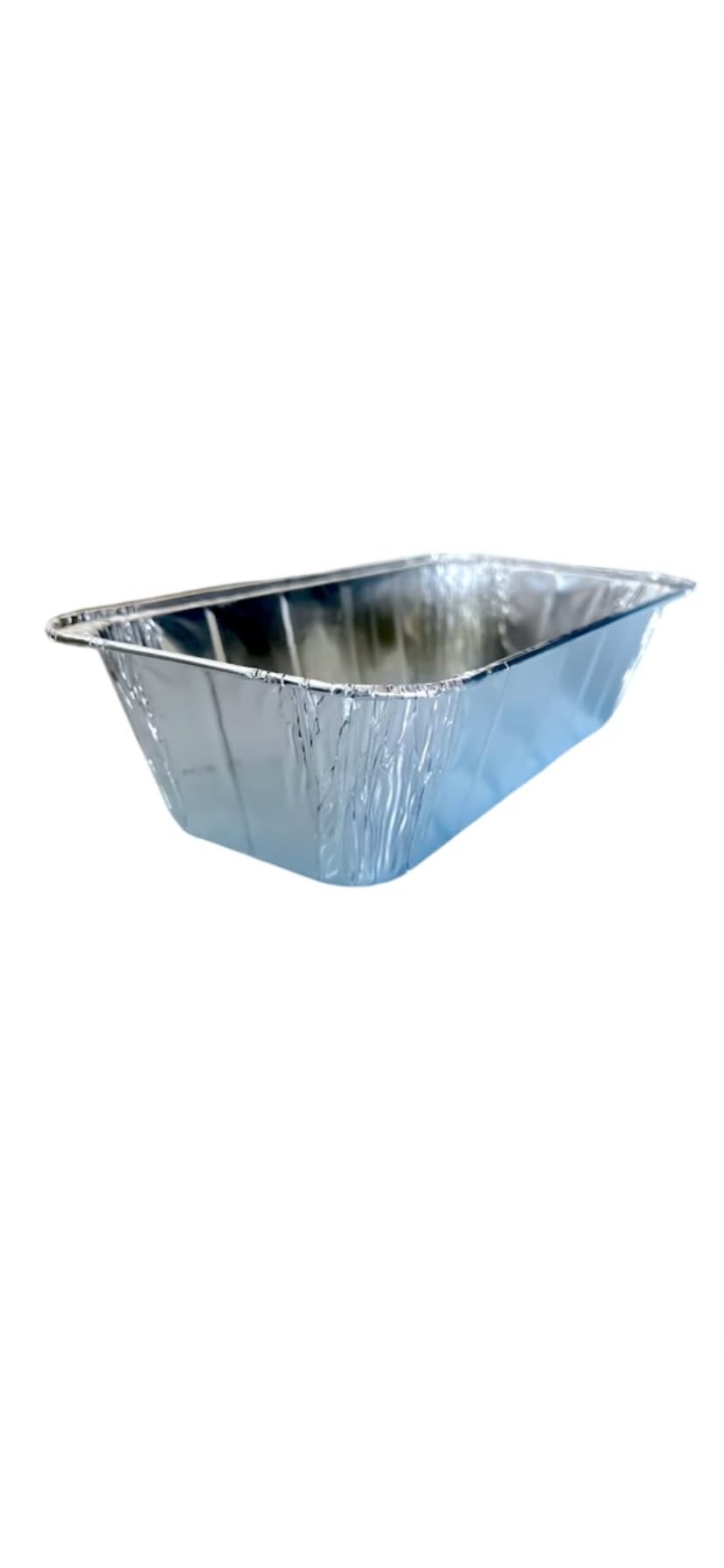 ProPac & Seal (5LB 10 PACK Disposable Loaf Pans Aluminum Tin Foil Meal Prep Bakeware - Cookware Perfect for Baking Cakes, Bread, Meatloaf, Lasagna
