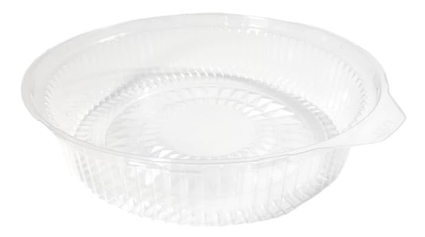 PROPAC & SEAL 16" Round Flat Aluminum Foil Cater Trays with Clear Dome Lids - Disposable Stackable Serving Platters for Parties, Holidays, Events, and Buffet Pack of