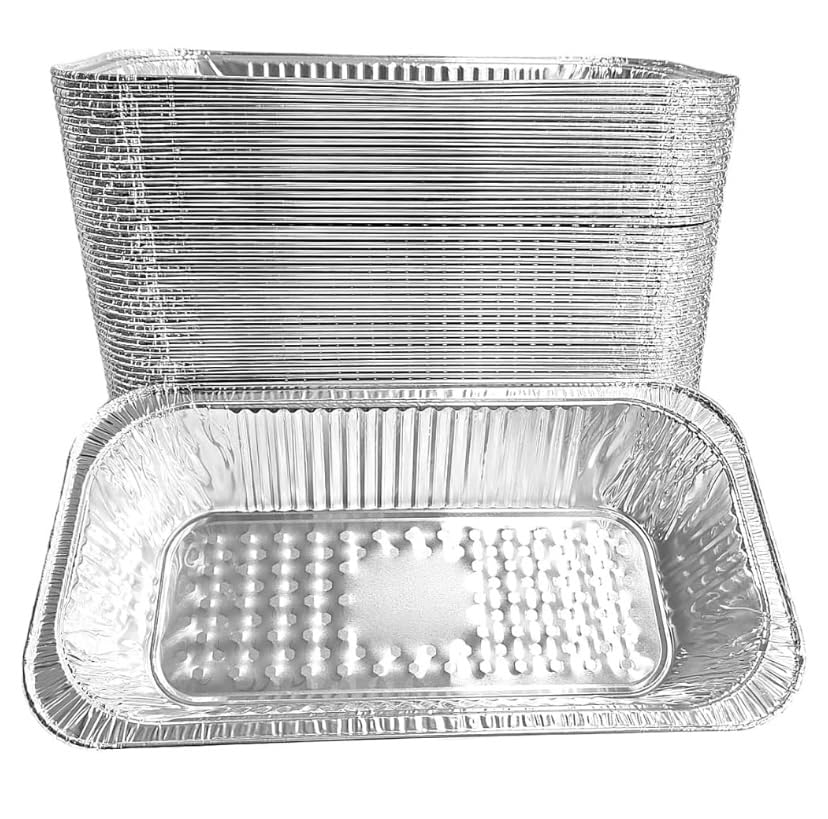 ProPac & Seal 1/3 Size Aluminum Foil Steam Table Pans with Lid Covers - 12x6 Disposable Containers Great for Baking, Cooking, Broiling, BBQ, Heating, Freezing, Meal Prepping Food (Pack of 10)