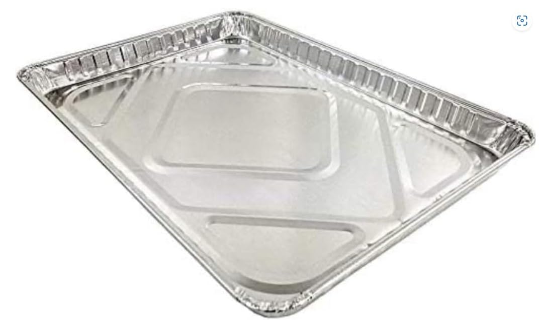 ProPac & Seal Half 1/2 Size Sheet Cake Pan - Disposable Aluminum Foil Baking Trays Pack of