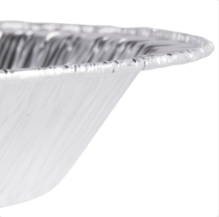 ProPac & Seal Aluminum Foil Pie Pan 8 inch (7 inch Inner Diameter) Disposable Plates - Made in USA Pack of