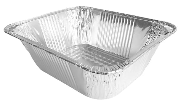 PROPAC & SEAL Half-Size (1/2) 4" Extra-Deep Alumium Foil Steam Table Roaster Pans with Lids - Disposable Containers Great for Baking, Broiling, Heating, Catering, Meal Prep PACK OF