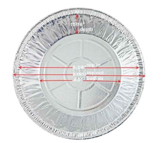 ProPac & Seal 6" Aluminum Foil Mini Pie Pans - Disposable Small Baking Tin Plates PACK OF