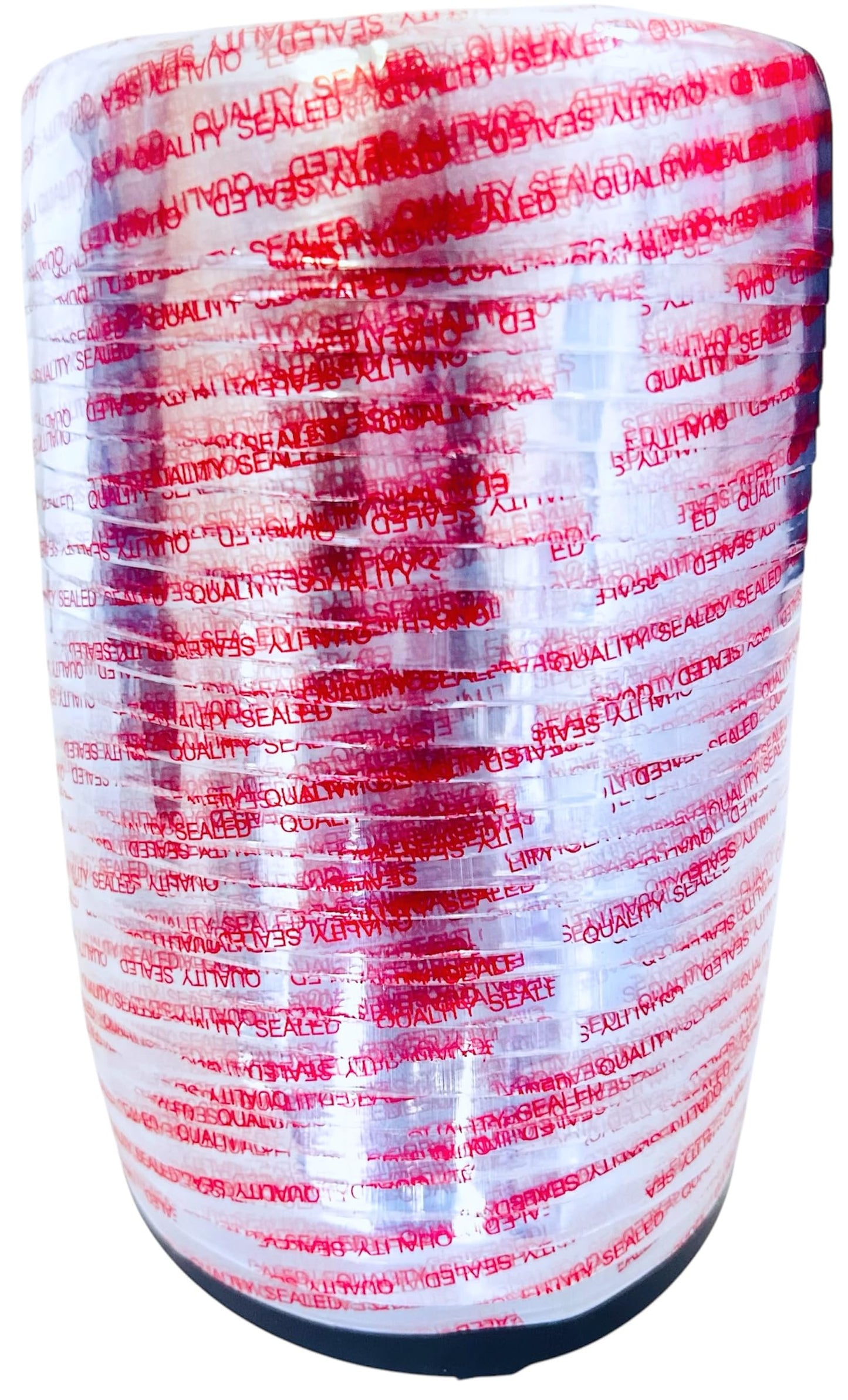 PROPAC & SEAL Clear w/Red Safety Print Heat Shrink Bands - Fits Round Plastic Soup/Deli Containers Sizes 8-32 Ounces (Pack of 250)
