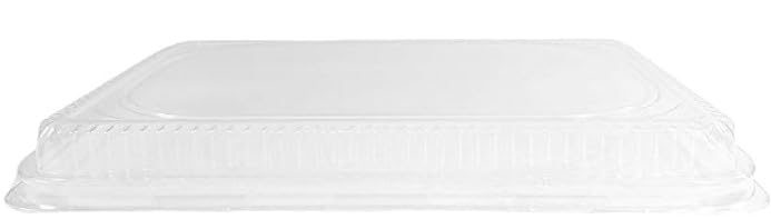 PROPAC & SEAL Clear Plastic Low Dome Lid for 1/4 Size Foil Sheet Cake Pan - Fits Durable 1200 and HFA 309 Quarter-Size Pans PACK OF