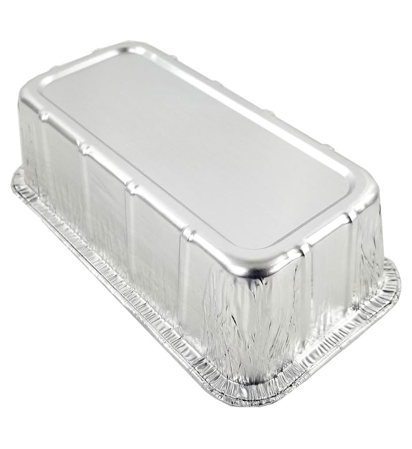 ProPac & Seal Loaf Pans - Disposable Aluminum Foil 1 1/2 lb. Bread Tins 8.5" X 4.5" X 2.3" with Clear Plastic Dome Lids (Pack of 50)