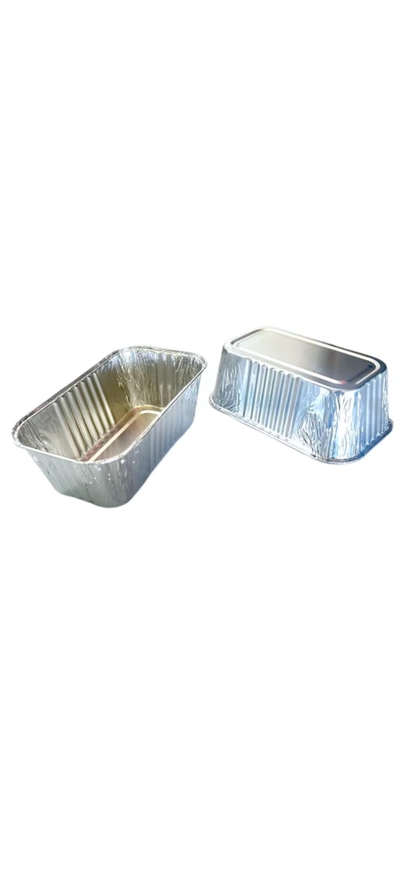 ProPac & Seal 1 lb. Disposable Aluminum Foil Small Mini Loaf Bread Baking Pan 6.1" x 3.75" x 2" - Made in USA (Pack of 10)