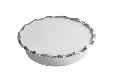 ProPac & Seal 9" Round Aluminum Foil Food Take-Out Pan Container w/Board Lid Disposable Tins Made in USA PACK OF