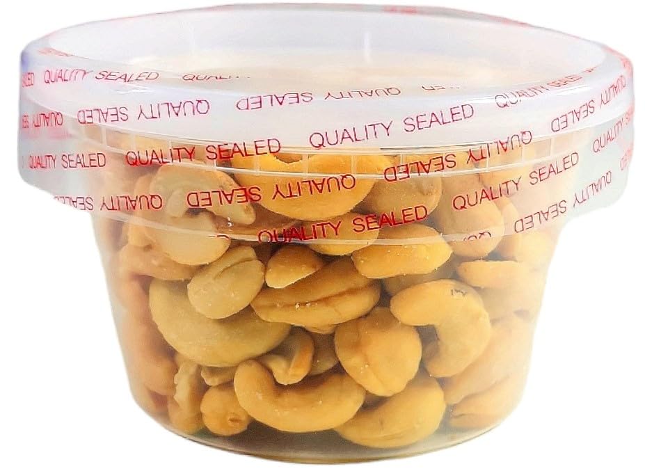 PROPAC & SEAL Clear w/Red Safety Print Heat Shrink Bands - Fits Round Plastic Soup/Deli Containers Sizes 8-32 Ounces (Pack of 250)