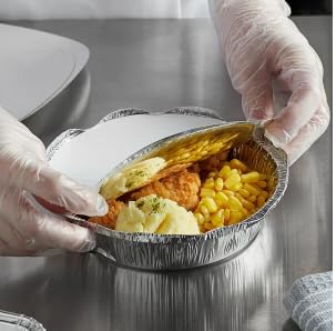 ProPac & Seal 7" Round Slim (6-3/4") Aluminum Take-Out Pan Container w/Board Lid Pack of