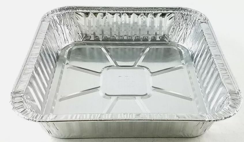 ProPac & Seal Square Aluminum Foil Cake Pan w/Dome Lid - Disposable Pans PACK OF