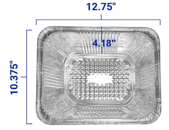 PROPAC & SEAL Half-Size (1/2) 4" Extra-Deep Alumium Foil Steam Table Roaster Pans with Lids - Disposable Containers Great for Baking, Broiling, Heating, Catering, Meal Prep PACK OF