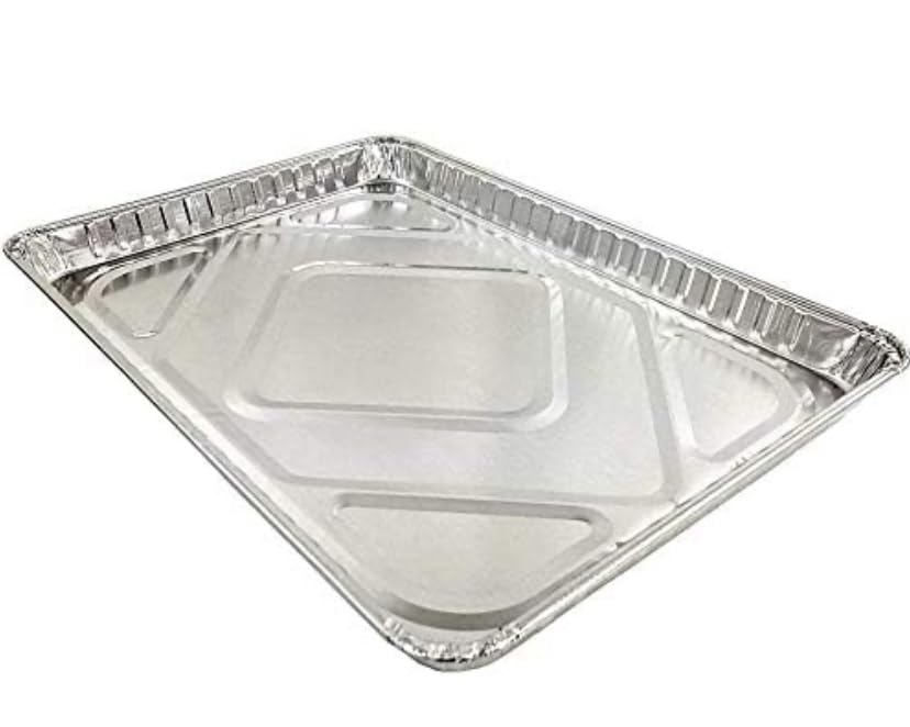 ProPac & Seal 1/2 Size Sheet Cake Aluminum Foil Pan w/Clear Dome Lid 17.1" L x 12.3" W x 1.25" D PACK OF