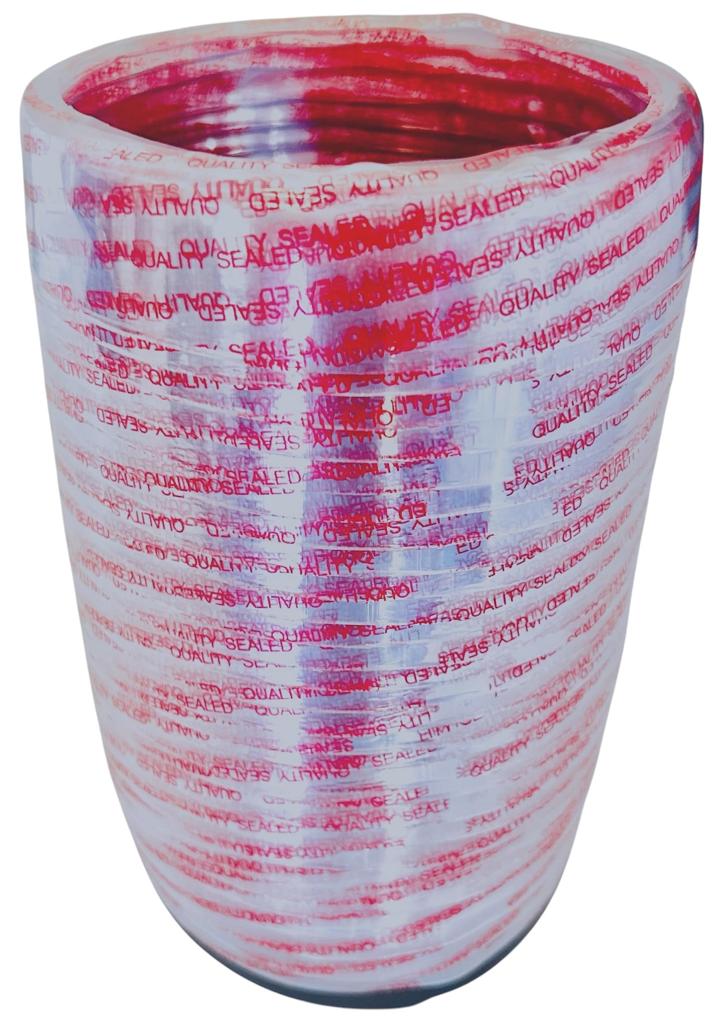 PROPAC & SEAL Clear w/Red Safety Print Heat Shrink Bands - Fits Round Plastic Soup/Deli Containers Sizes 8-32 Ounces (Pack of 250)