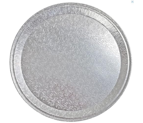 PROPAC & SEAL 16" Round Flat Aluminum Foil Cater Trays with Clear Dome Lids - Disposable Stackable Serving Platters for Parties, Holidays, Events, and Buffet Pack of