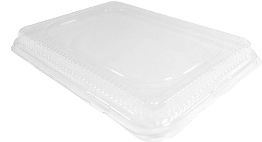 PROPAC & SEAL Clear Plastic Low Dome Lid for 1/4 Size Foil Sheet Cake Pan - Fits Durable 1200 and HFA 309 Quarter-Size Pans PACK OF
