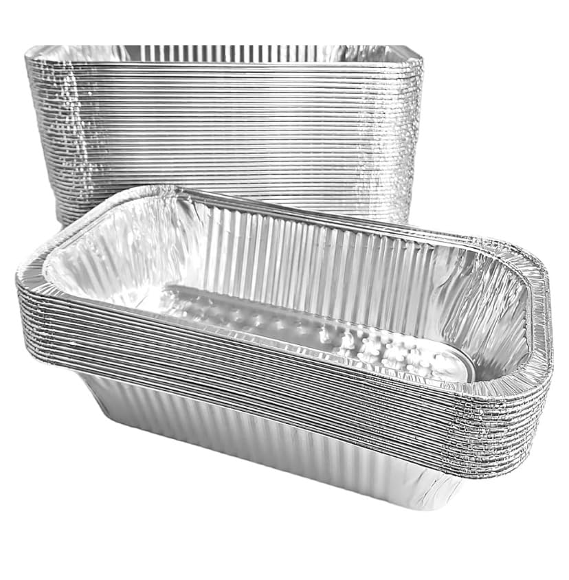 ProPac & Seal 1/3 Size Aluminum Foil Steam Table Pans with Lid Covers - 12x6 Disposable Containers Great for Baking, Cooking, Broiling, BBQ, Heating, Freezing, Meal Prepping Food (Pack of 10)