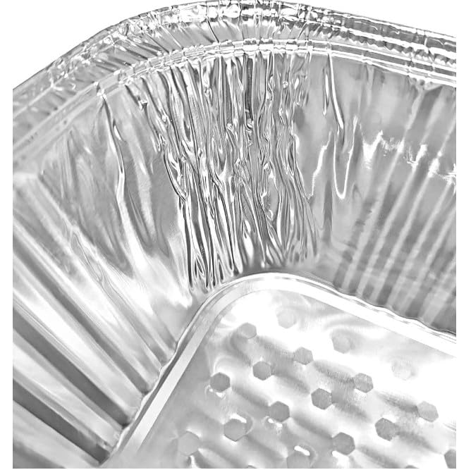 ProPac & Seal 1/3 Size Steam Table Foil Pans - 12x6 Third Size Aluminum Foil Pans - Disposable Containers (PANS ONLY) Great for Baking, Cooking, Heating, Storing, Prepping Food PACK OF