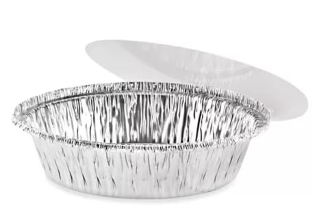 ProPac & Seal 9" Round Aluminum Foil Food Take-Out Pan Container w/Board Lid Disposable Tins Made in USA PACK OF
