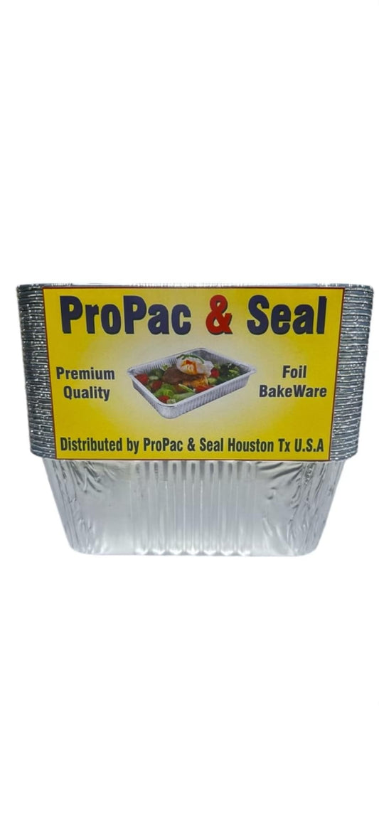 PROPAC & SEAL1 Lb 25 Pack Disposable Loaf Pans Aluminum Tin Foil Meal Prep Bakeware - Cookware Perfect for Baking Cakes, Bread, Meatloaf, Lasagna 1 Pound 6'' X 3.75'' X 2''