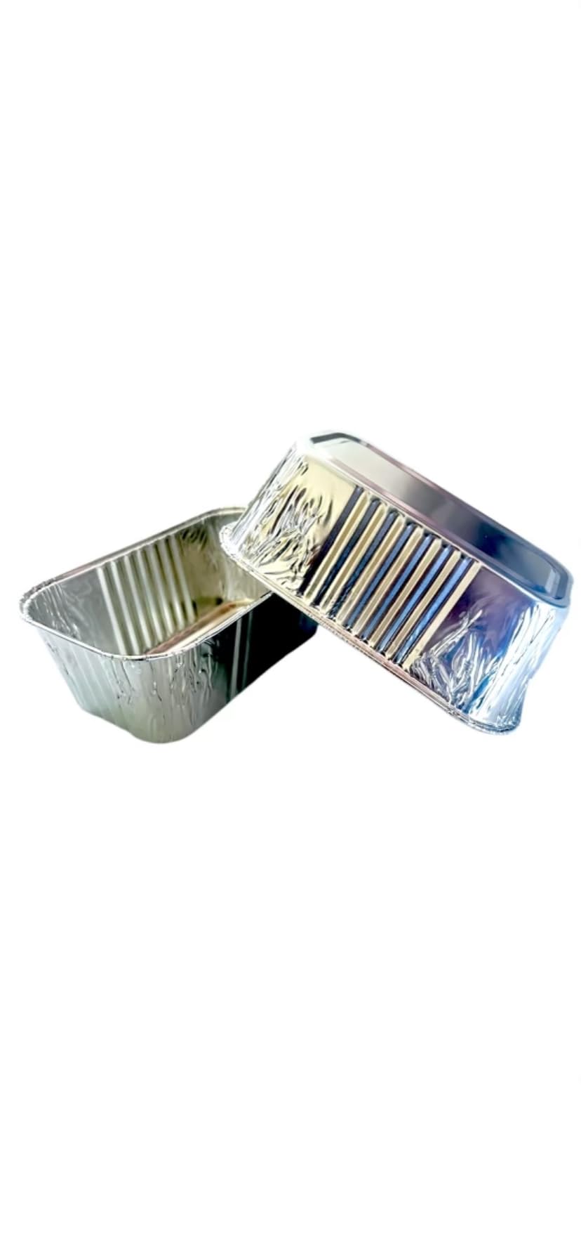 PROPAC & SEAL1 Lb 25 Pack Disposable Loaf Pans Aluminum Tin Foil Meal Prep Bakeware - Cookware Perfect for Baking Cakes, Bread, Meatloaf, Lasagna 1 Pound 6'' X 3.75'' X 2''