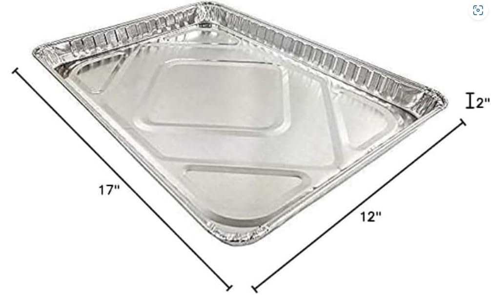 ProPac & Seal Half 1/2 Size Sheet Cake Pan - Disposable Aluminum Foil Baking Trays Pack of