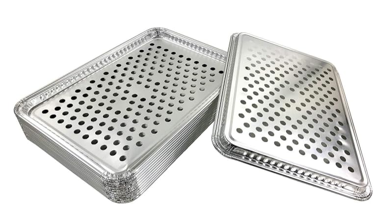 ProPac & Seal 16" x 11" Aluminum Foil BBQ Gourmet Grill Topper Pan (Pack of 12)