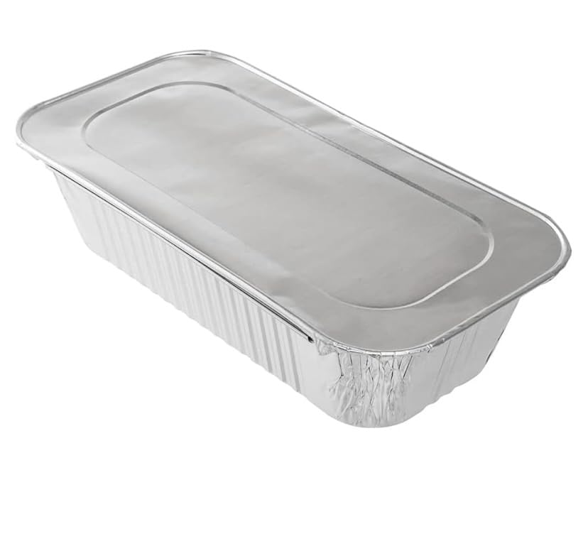 ProPac & Seal Disposable Aluminum Foil Lid Cover for Third 1/3 Size Aluminum Foil Steam Table Pan PACK OF