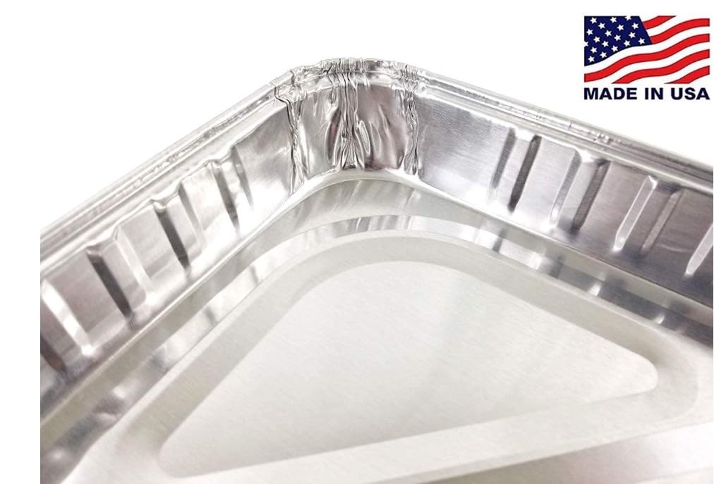 ProPac & Seal Half 1/2 Size Sheet Cake Pan - Disposable Aluminum Foil Baking Trays Pack of