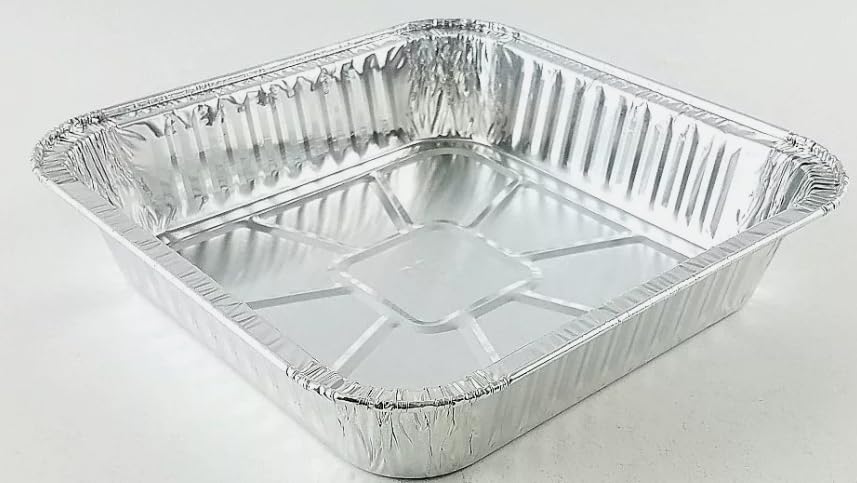 ProPac & Seal Square Aluminum Foil Cake Pan w/Dome Lid - Disposable Pans PACK OF