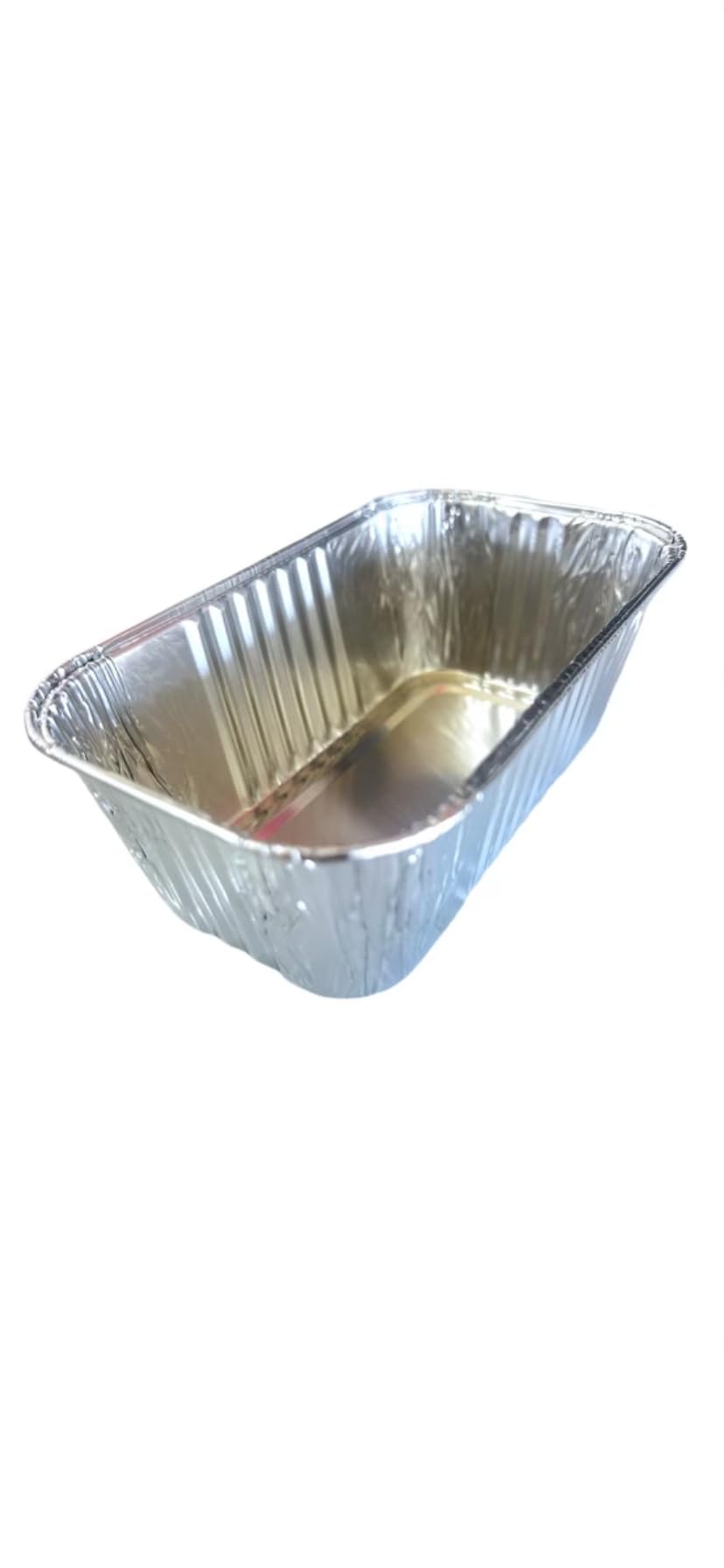 ProPac & Seal 1 lb. Mini Aluminum Disposable Rectangle Loaf Pans For Serving, Baking, Cooking, Roasting, Broiling, Cakes Made in USA PACK OF