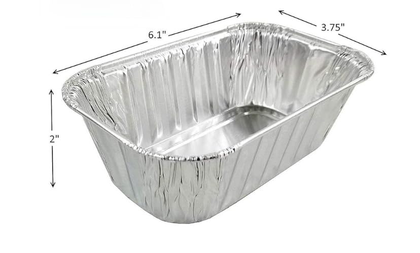 ProPac & Seal Disposable 1 lb. Aluminum Foil Mini Loaf Pans with Clear Dome Lids (Pack of 25)