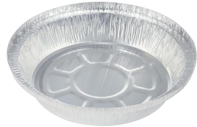 ProPac & Seal 7 Inch Round Aluminum Pans with Lids Disposable Foil Pan with Clear Dome Top, Aluminum Tin for Roasting Baking Cooking PACK OF